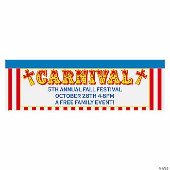 Discount π Religious Carnival Party Custom Banner - Medium β