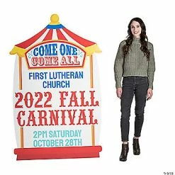 New ✨ Personalized Carnival Sign Cardboard Stand-Up 🔥