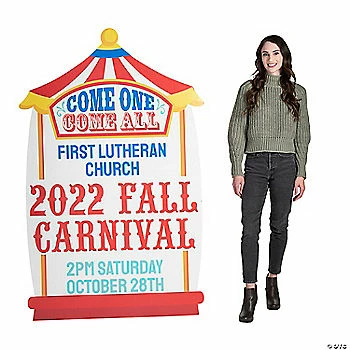 New β¨ Personalized Carnival Sign Cardboard Stand-Up π₯