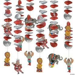 New ⌛ 30" Big Top Hanging Paper Swirl Decorations - 12 Pc. 🎁