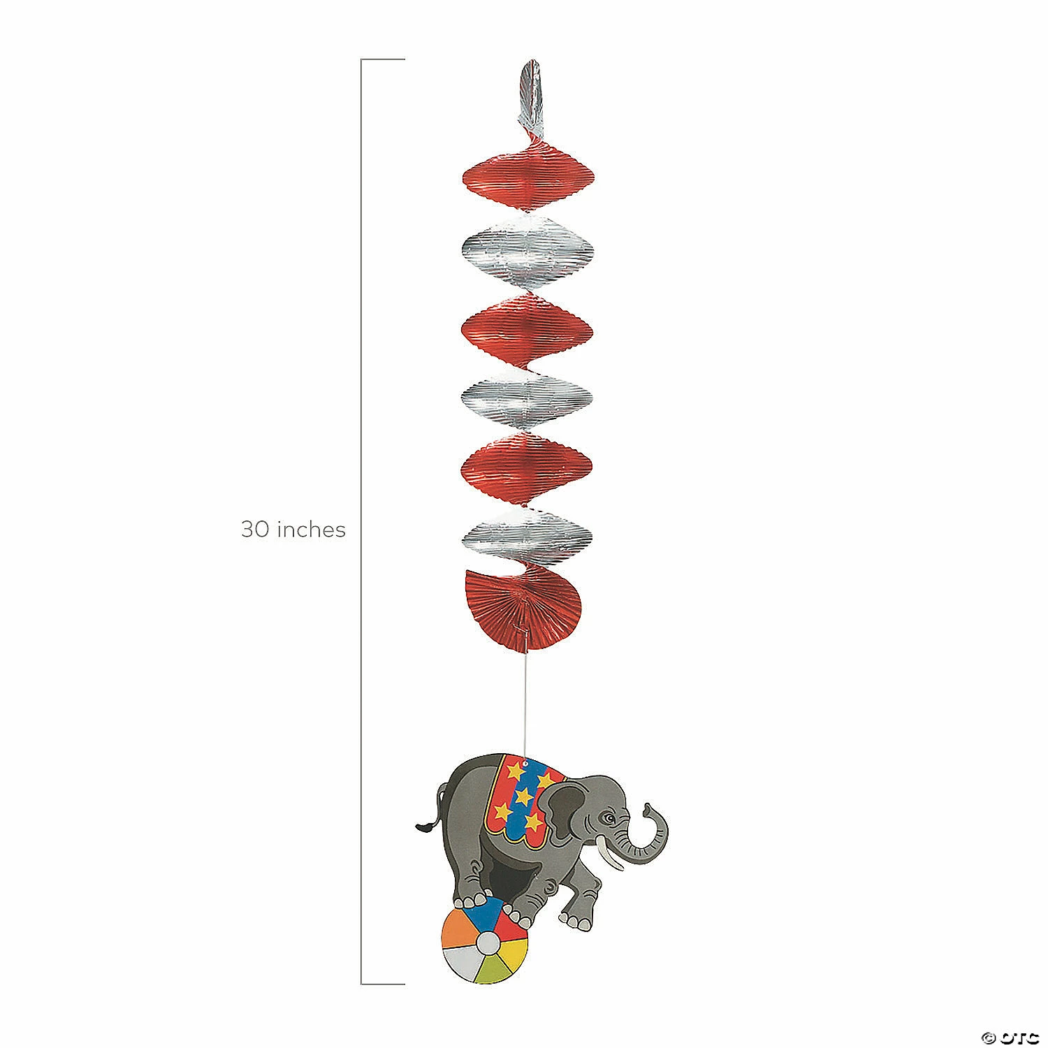 New β 30" Big Top Hanging Paper Swirl Decorations - 12 Pc. π - Image 2