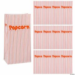 New ⌛ 5" x 10" Popcorn Paper Bags - 12 Pc. 🔔