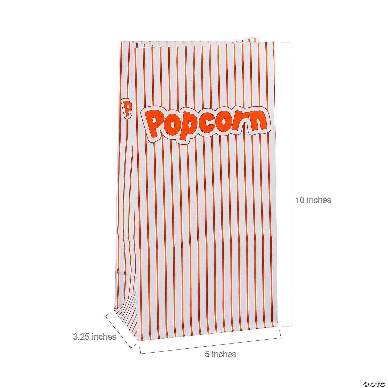 New β 5" x 10" Popcorn Paper Bags - 12 Pc. π - Image 2