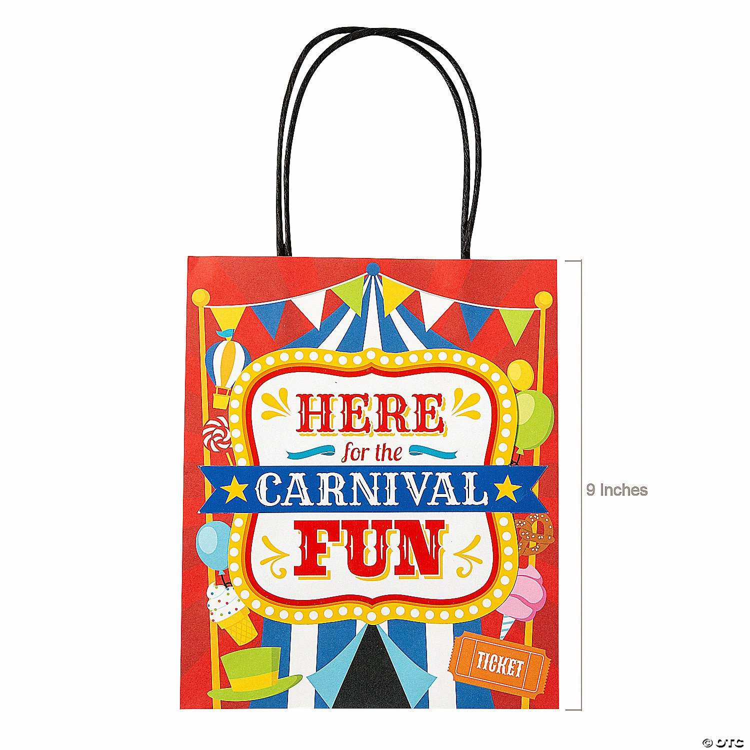 Brand new β 7 1/2" x 9" Medium Carnival Paper Gift Bags - 12 Pc. π₯ - Image 2