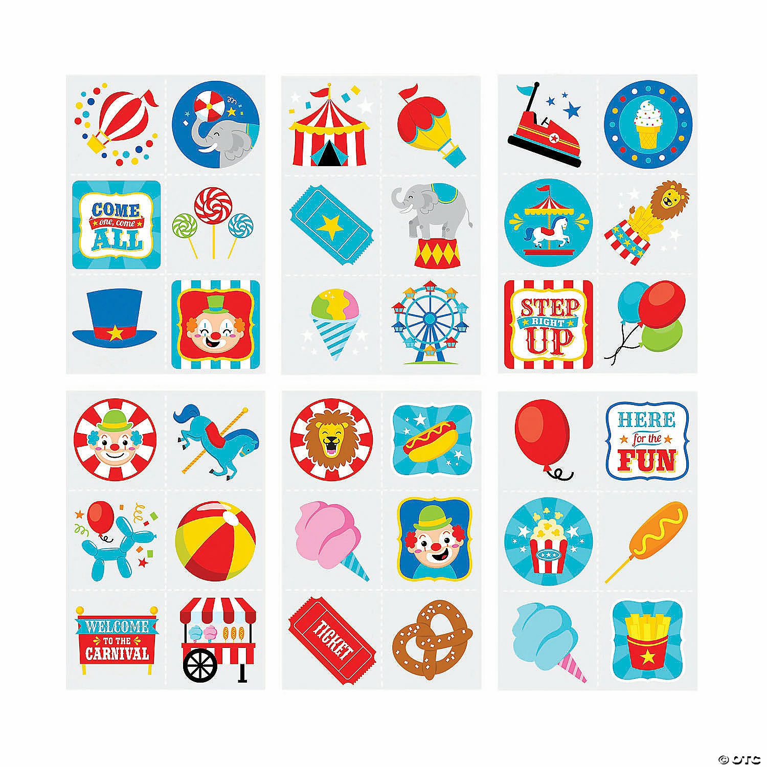 Wholesale β Bulk Carnival Temporary Tattoo Assortment - 360 Pc. π