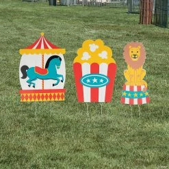 Budget 😀 Carnival Icons Yard Signs - 3 Pc. 🔥