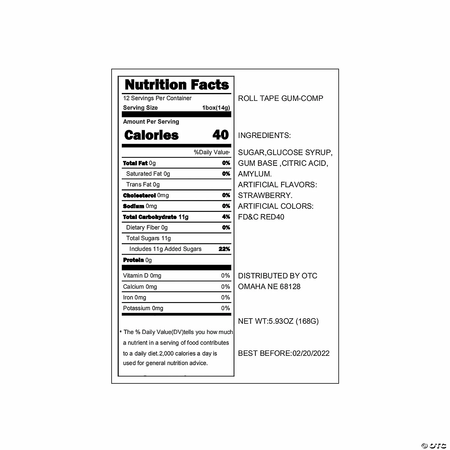 Wholesale π― Carnival Roll Tape Gum Handout - 12 Pc. π - Image 2