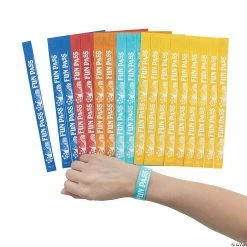 Discount 🥰 County Fair Ride Self-Adhesive Paper Wristbands - 100 Pc. 😉