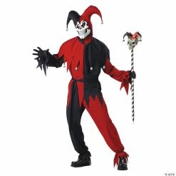 Best Pirce 🔔 Men's Deluxe Evil Jester Costume 🔥
