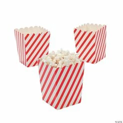 Coupon ❤️ Mini Striped Popcorn Boxes - 24 Pc. 🛒
