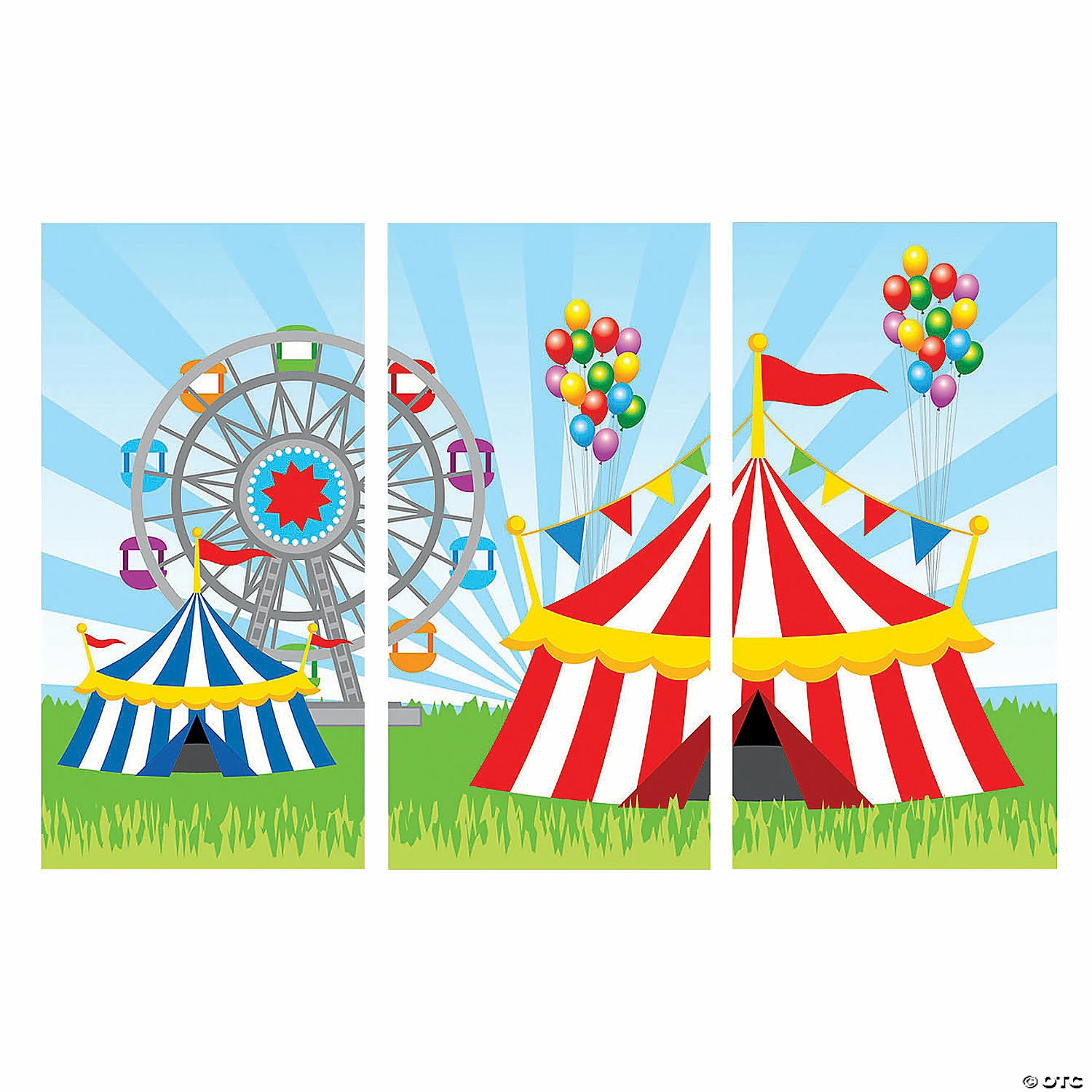 Best deal π Outdoor Carnival Backdrop - 3 Pc. π - Image 2