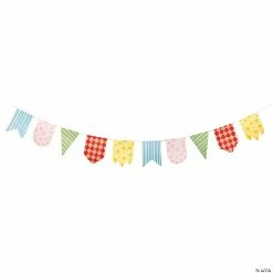 Cheap 🛒 Pastel Pattern Cardboard Pennant Banner 🌟
