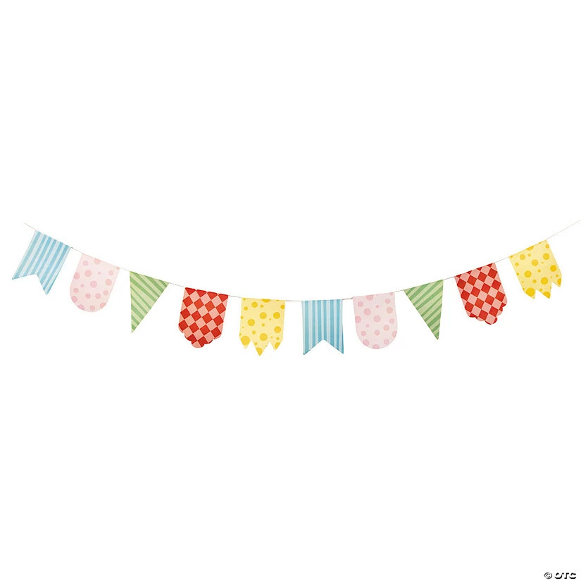 Cheap π Pastel Pattern Cardboard Pennant Banner π