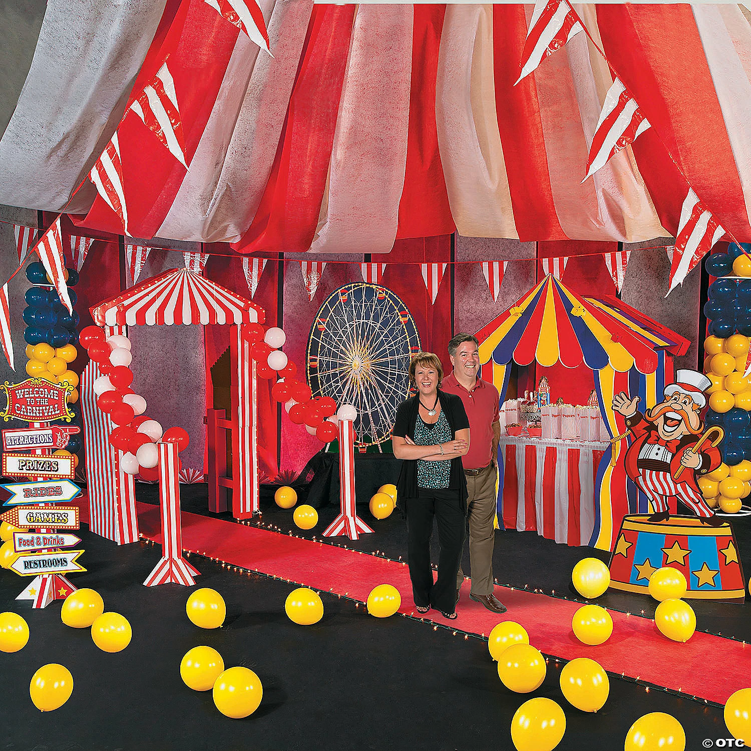 Discount π Red & White Plastic Pennant Banner π - Image 2