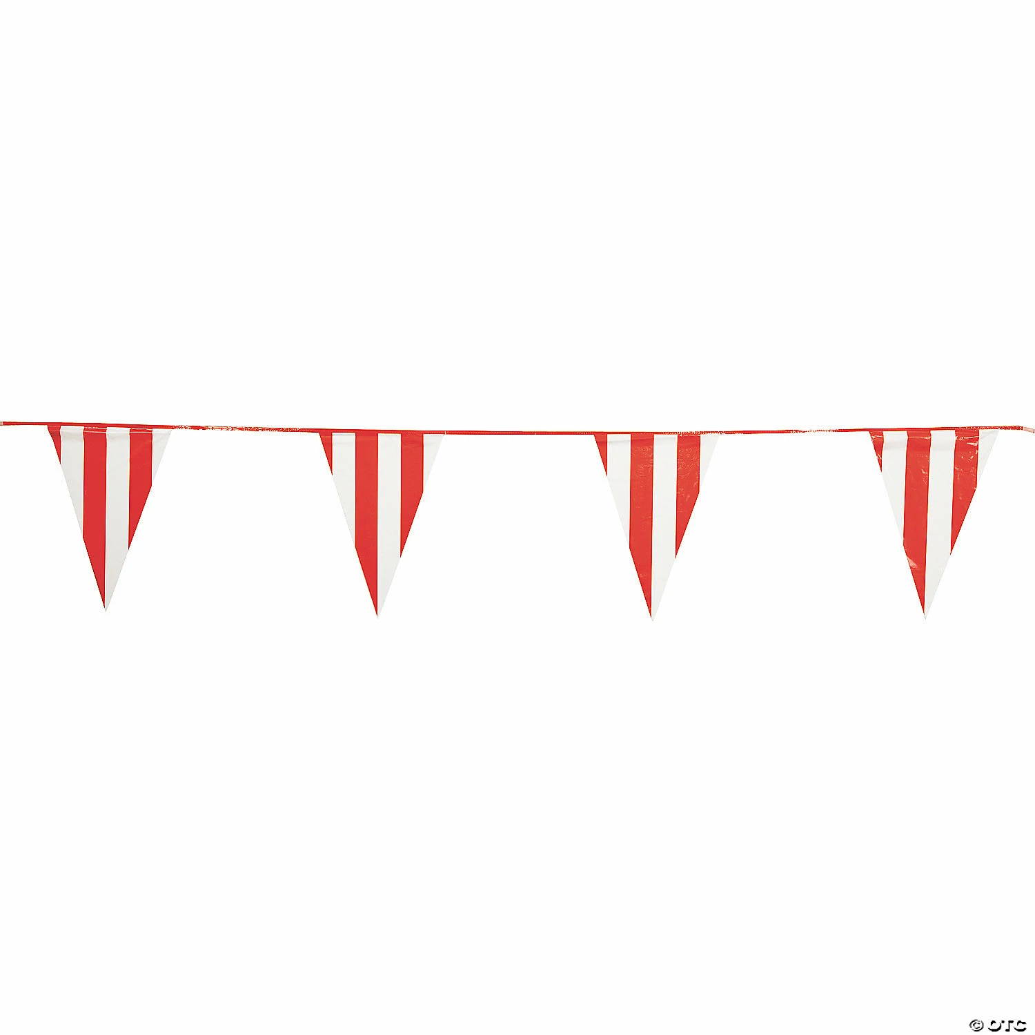 Discount π Red & White Plastic Pennant Banner π
