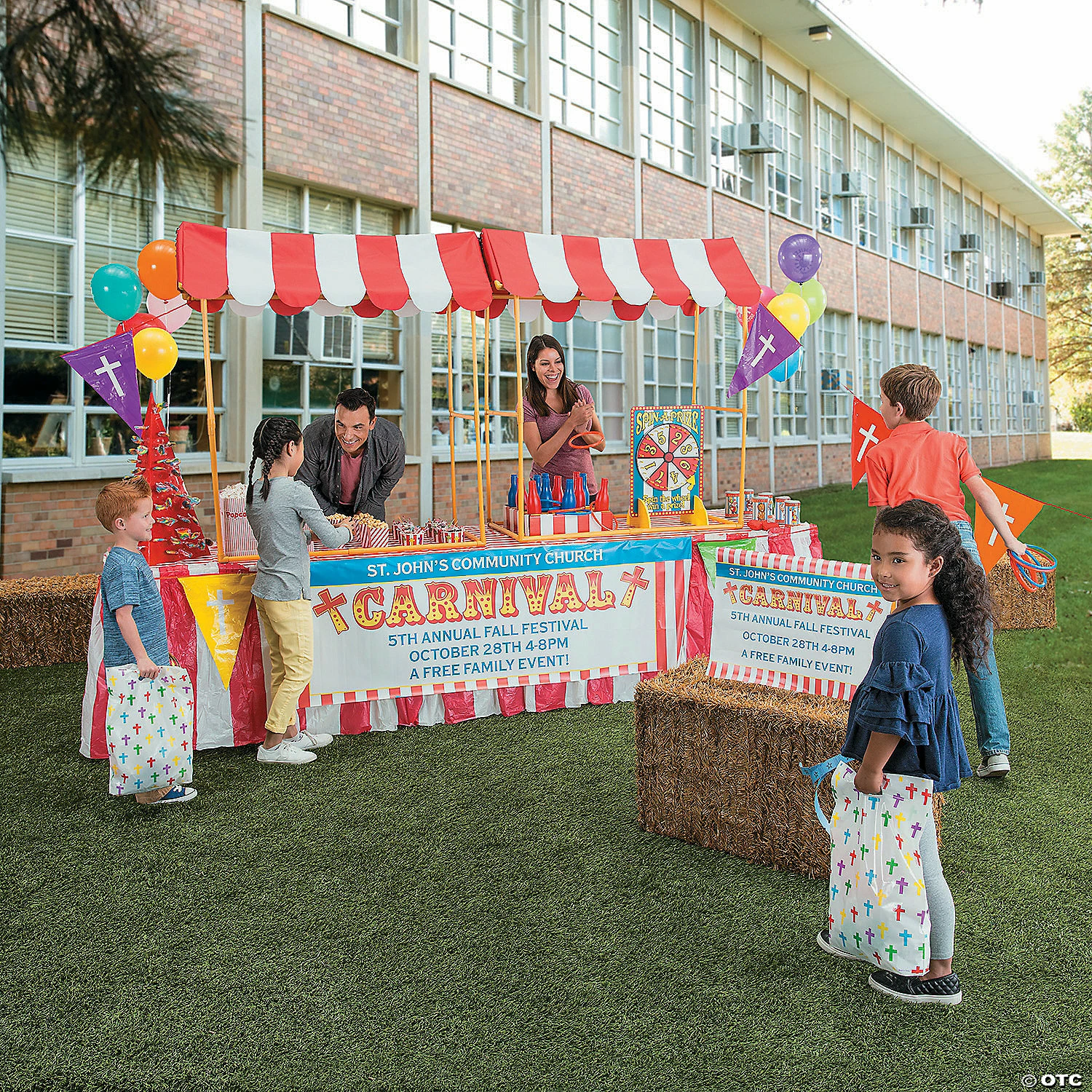Top 10 π₯ Red & White Striped Table π Skirt π - Image 2