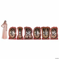 Hot Sale 🎁 Vintage Circus Letter Cardboard Stand-Ups - 6 Pc. ✨