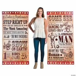 Flash Sale 💯 Vintage Circus Stand-Up Signs - 2 Pc. 🎁